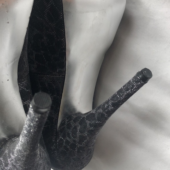 Kate & Mel Sparkly Zebra Platform Heels - Picture 6 of 11